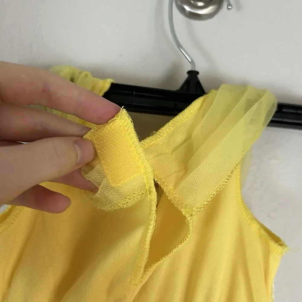 DISNEY PRINCESS BELLE COSTUME DRESS HALLOWEEN INFANT BEAUTY BEAST 6-12 MONTH